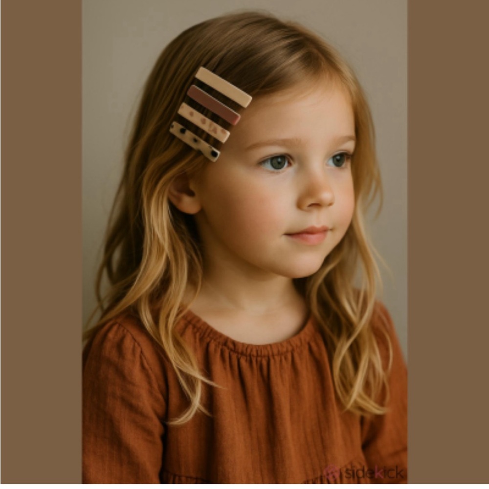 Rylee + Cru Girls’ Tortoise/Marble Slider Barrette Clips—9pk